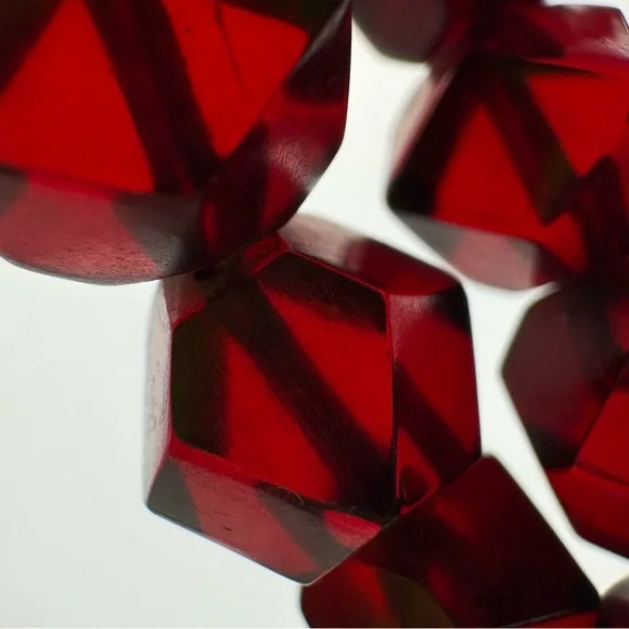 Vintage Amber Lucite Bakelite Gold filled Clasp Mid Century Modern - Picture 2 of 11